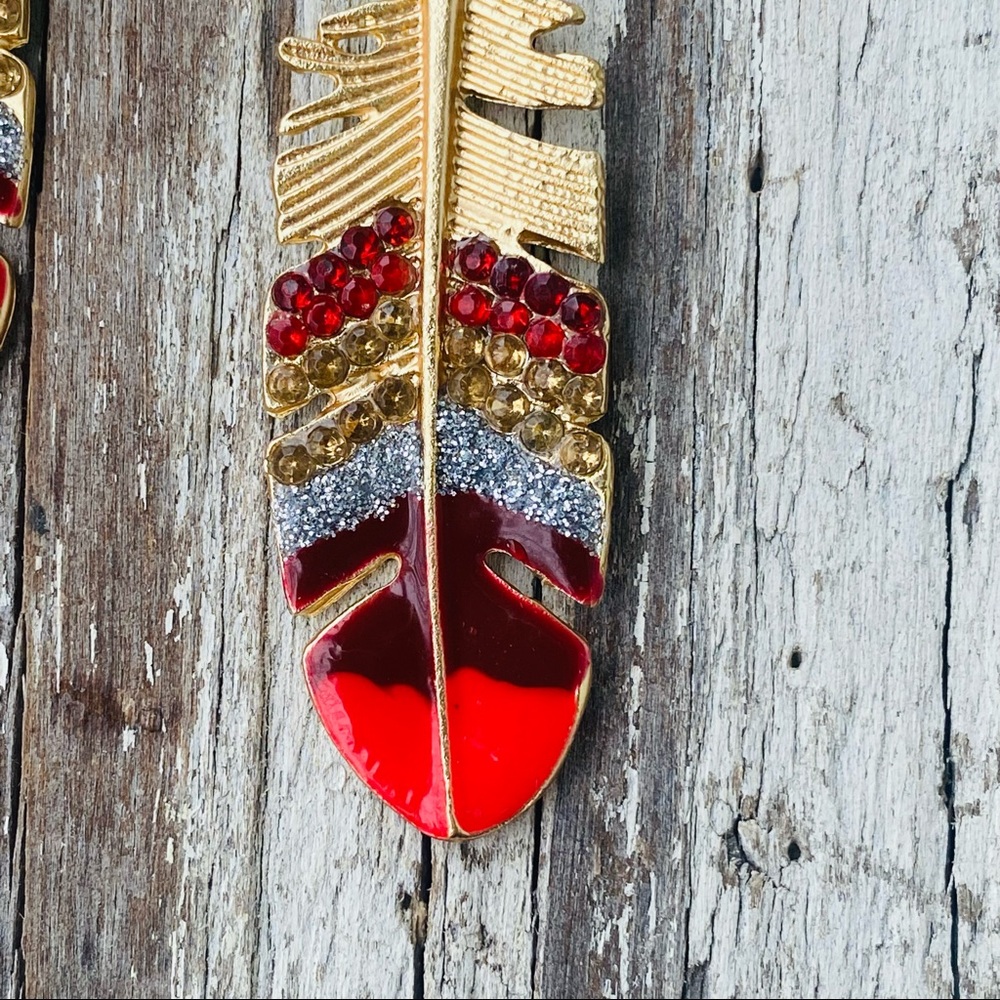 FP Straight as an Arrow Earrings in Red - Picture 4 of 5